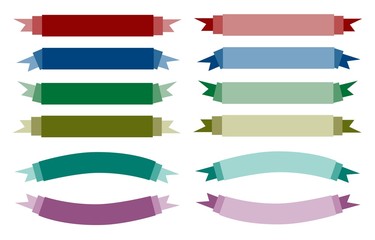 Fototapeta premium A Set of Beautiful Colorful Empty Banners