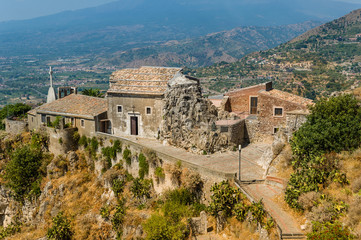 Taormina old church view