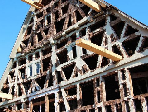 Umbau einer Fachwerkfassade