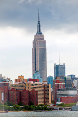Fototapeta premium Empire State Building from across East River in Williamsburg, Br