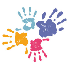 Fototapeta premium Familien Handabdruck