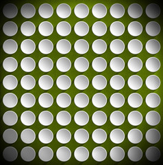 Circles on a Green Velvet Background