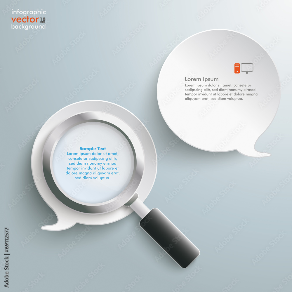 Canvas Prints loupe 2 round speech bubbles
