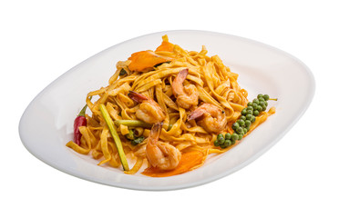 Fried noodles with shrimps