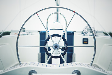 Fototapeta premium ship steering