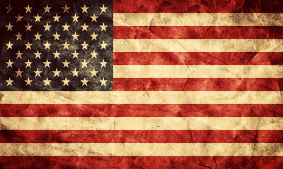 Naklejka premium Flaga grunge USA. Przedmiot z mojej kolekcji flag vintage, retro