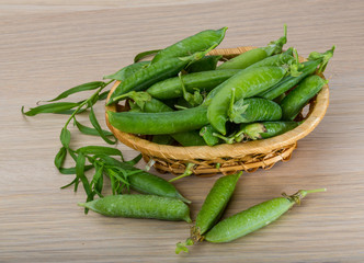 Green fresh peas