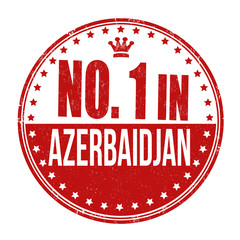 Number one in Azerbaidjan stamp