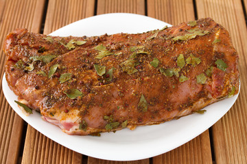 meat on plate