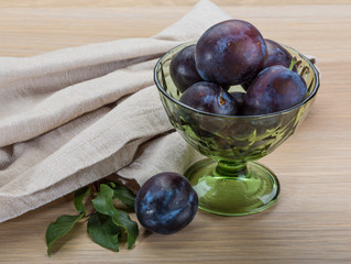 Ripe fresh plum