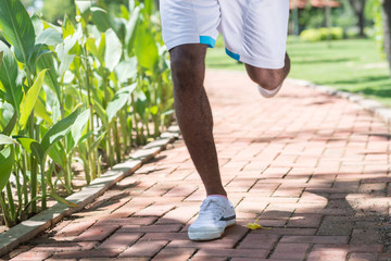 Jogging in the park