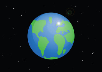 Planet Earth. Cartoon vector