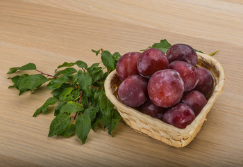 Fresh plums