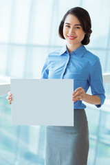 Manager with blank board