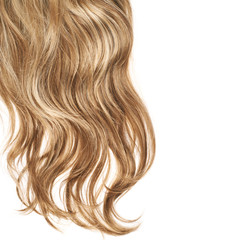 Naklejka premium Hair fragment over the white