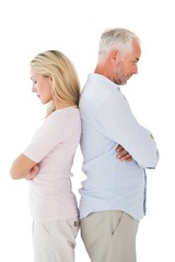 Unhappy couple not speaking to each other