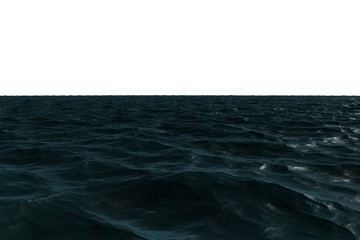 Digitally generated Dark blue ocean