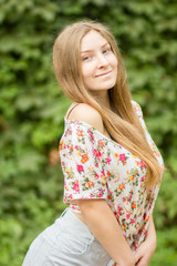 Fototapeta premium Portrait of a beautiful young woman