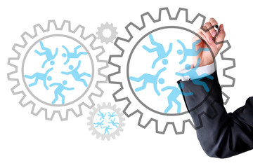 Human resources spinning gear box wheels