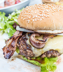 American cheese burger