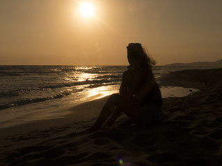 Fototapeta premium sunset at the beach