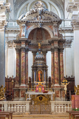Venice - The main altar in church Santa Maria del Rosario