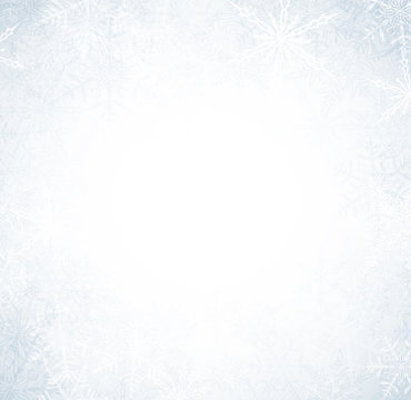 Christmas background with crystallic snowflakes.