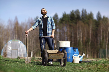 man working in the garden