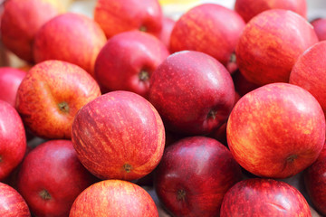 Fresh red apple in the market