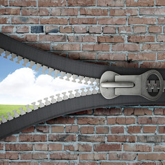 Opened zipper © Sergey Nivens
