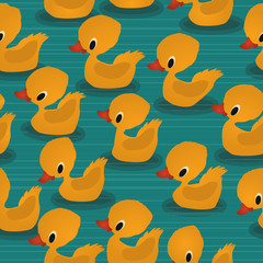 Fototapeta na wymiar Baby ducks pattern
