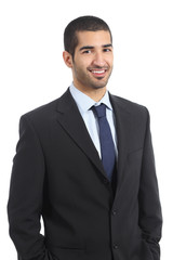 Handsome arab businessman posing confident wearing suit
