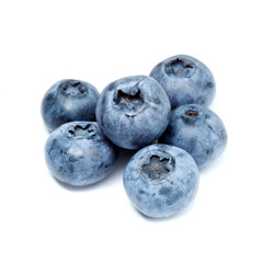 Blueberries isolated on white background