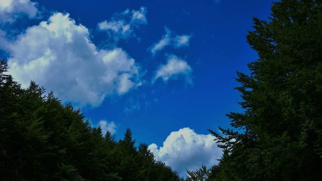 Nuvole in montagna in time lapse