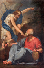 Naklejka premium Venice - Prophet Elijah Receiving Bread and Water from an Angel