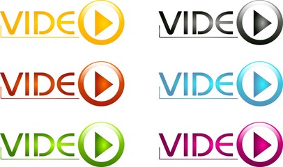 Video icons in different colors