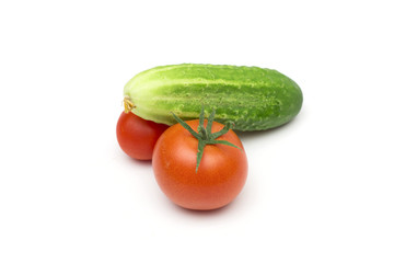 vegetables on the white background