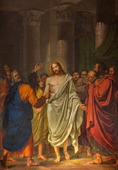 Naklejka premium Wenecja - Zmartwychwstały Chrystus między obrazami Apostołów