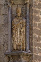 christian, facade of the Cathedral of Toledo, Spain