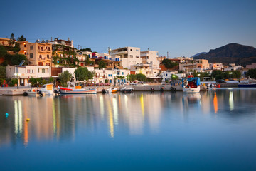 Naklejka na ściany i meble Harbour in Makri Gialos village in southern Crete.