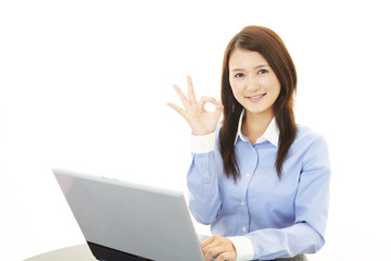 笑顔のオフィスレディー