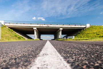 Bridge over the rural road