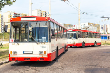 Fototapeta na wymiar Trolleybus - Vilnius