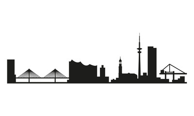 Naklejka premium Panoramę Hamburga