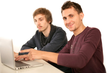 Fototapeta na wymiar Studenten am Computer