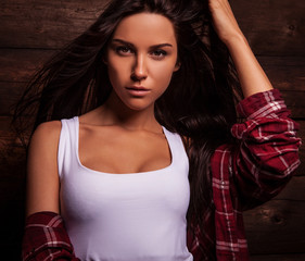 Young sensual & beauty woman in casual clothes 