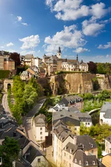 Raamstickers View from top of beautiful Luxemburg city © Sergey Novikov