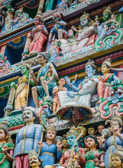 Fototapeta na wymiar Singapur Hindu Tempel