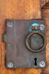 Copper closure of an old ship door