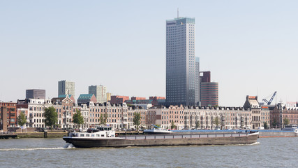 Fototapeta na wymiar International harbor of Rotterdam Holland